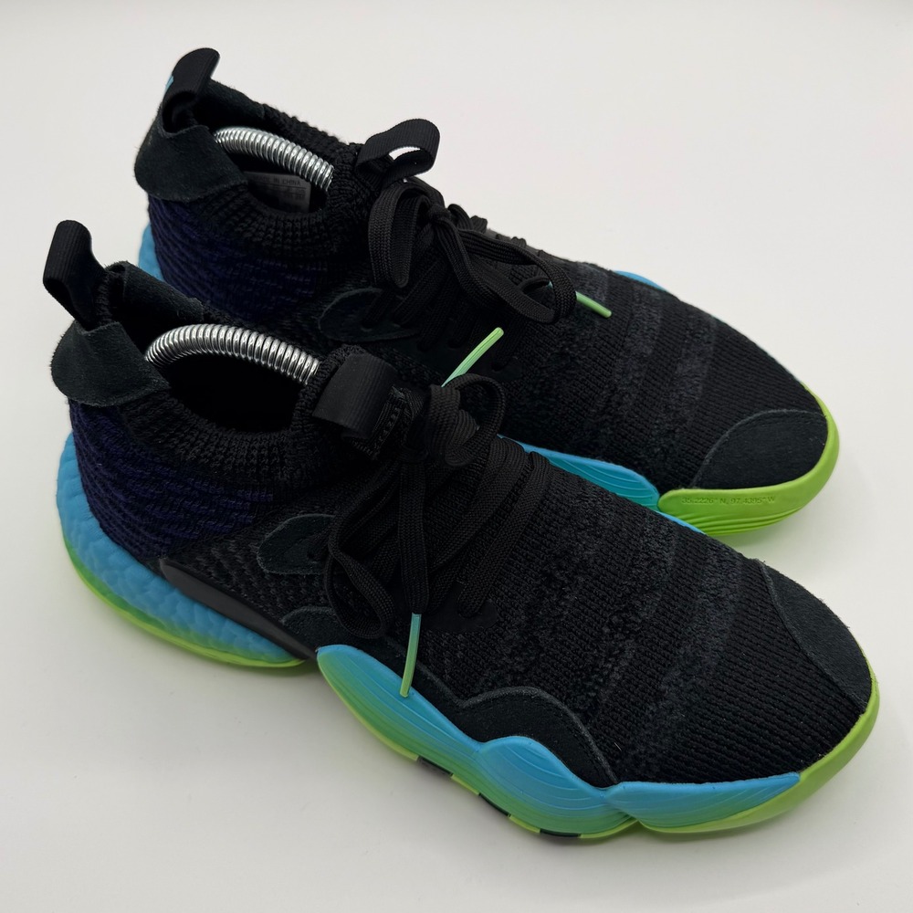 Adidas Trae Young 2.0 Mens 7.5 Basketball Shoes Black Green Blue H06473